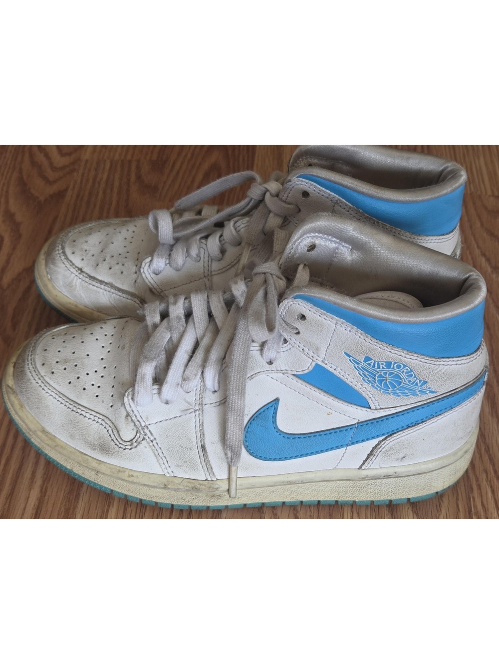Nike Air Jordan 1 Mid UNC Blue Sneaker Basketball Shoes High Top Trainers Sz 7